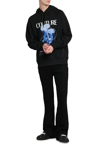 Versace Jeans Couture Men's Jellyfish Logo Hoodie - Black - Size XXL | Thumbnail 2 Versace Jeans Couture Men's Jellyfish Logo Hoodie - Black - Size XXL | Thumbnail 2