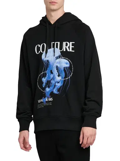 Versace Jeans Couture Men's Jellyfish Logo Hoodie - Black - Size XXL | Thumbnail 4 Versace Jeans Couture Men's Jellyfish Logo Hoodie - Black - Size XXL | Thumbnail 4