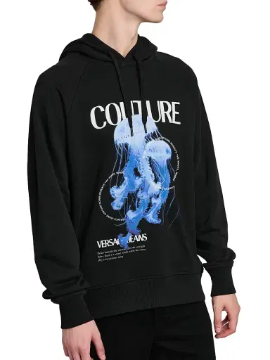 Versace Jeans Couture Men's Jellyfish Logo Hoodie - Black - Size XXL | Thumbnail 6 Versace Jeans Couture Men's Jellyfish Logo Hoodie - Black - Size XXL | Thumbnail 6
