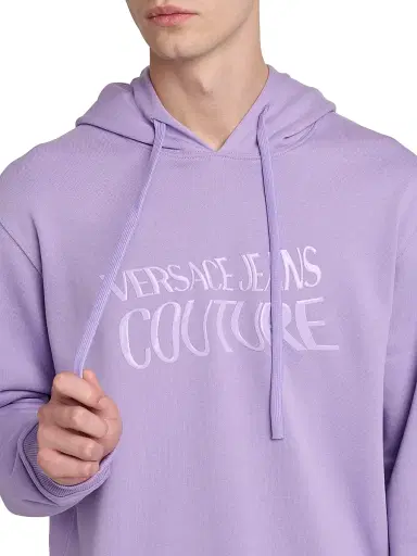 Versace Jeans Couture Men's Logo Hooded Sweatshirt - Lilac - Size XXL | Thumbnail 6 Versace Jeans Couture Men's Logo Hooded Sweatshirt - Lilac - Size XXL | Thumbnail 6