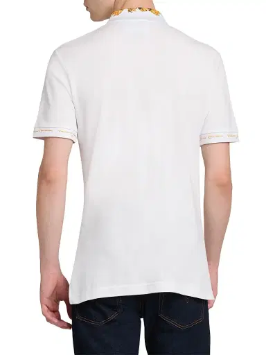 Versace Jeans Couture Men's Barocco Polo T-Shirt | Thumbnail 5 Versace Jeans Couture Men's Barocco Polo T-Shirt | Thumbnail 5