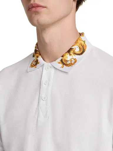 Versace Jeans Couture Men's Barocco Polo T-Shirt | Thumbnail 6 Versace Jeans Couture Men's Barocco Polo T-Shirt | Thumbnail 6
