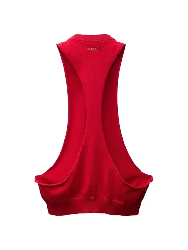 Versace Women's Cotton Knit Tank - Red | Thumbnail 2 Versace Women's Cotton Knit Tank - Red | Thumbnail 2