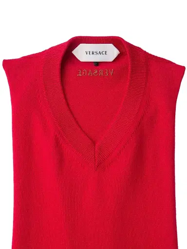 Versace Women's Cotton Knit Tank - Red | Thumbnail 3 Versace Women's Cotton Knit Tank - Red | Thumbnail 3