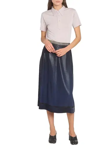 Maison Margiela Women's Sable Two-Tone Midi-Skirt | Thumbnail 2 Maison Margiela Women's Sable Two-Tone Midi-Skirt | Thumbnail 2
