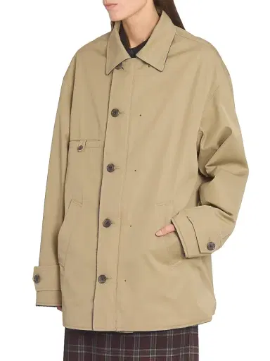 Maison Margiela Women's Reversible Short Trench Coat - Beige Blue - Size 6 | Thumbnail 3 Maison Margiela Women's Reversible Short Trench Coat - Beige Blue - Size 6 | Thumbnail 3