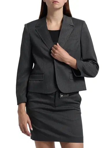 MM6 MAISON MARGIELA Women's Wool-Blend Crop Blazer | Thumbnail 3 MM6 MAISON MARGIELA Women's Wool-Blend Crop Blazer | Thumbnail 3
