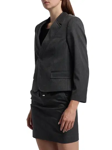 MM6 MAISON MARGIELA Women's Wool-Blend Crop Blazer | Thumbnail 4 MM6 MAISON MARGIELA Women's Wool-Blend Crop Blazer | Thumbnail 4