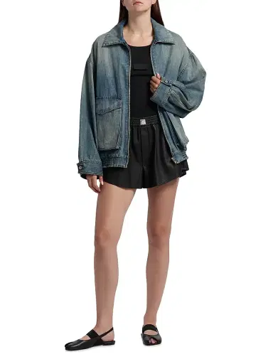 MM6 Maison Margiela Women's Denim Oversized Jacket - Blue | Thumbnail 2 MM6 Maison Margiela Women's Denim Oversized Jacket - Blue | Thumbnail 2