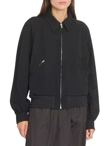 Maison Margiela Women's Wool Gabardine Zip Jacket - Black - Size 8 | Thumbnail 3 Maison Margiela Women's Wool Gabardine Zip Jacket - Black - Size 8 | Thumbnail 3