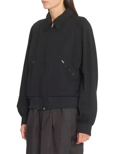 Maison Margiela Women's Wool Gabardine Zip Jacket - Black - Size 8 | Thumbnail 4 Maison Margiela Women's Wool Gabardine Zip Jacket - Black - Size 8 | Thumbnail 4