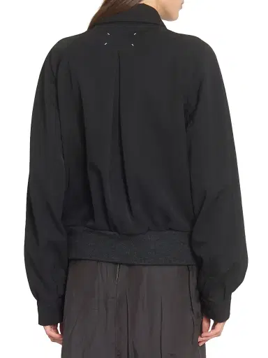 Maison Margiela Women's Wool Gabardine Zip Jacket - Black - Size 8 | Thumbnail 5 Maison Margiela Women's Wool Gabardine Zip Jacket - Black - Size 8 | Thumbnail 5