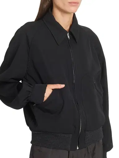 Maison Margiela Women's Wool Gabardine Zip Jacket - Black - Size 8 | Thumbnail 6 Maison Margiela Women's Wool Gabardine Zip Jacket - Black - Size 8 | Thumbnail 6