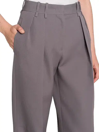 Jil Sander Women's Pleat-Front Wool Gabardine Trousers | Thumbnail 6 Jil Sander Women's Pleat-Front Wool Gabardine Trousers | Thumbnail 6
