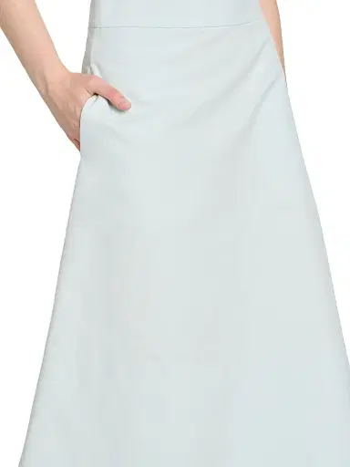 Jil Sander Women's Compact Light Double-Cotton Asymmetric Midi-Skirt - Sky | Thumbnail 6 Jil Sander Women's Compact Light Double-Cotton Asymmetric Midi-Skirt - Sky | Thumbnail 6
