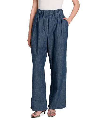 Jil Sander Women's Cotton Chambray Relaxed-Fit Trousers | Thumbnail 3 Jil Sander Women's Cotton Chambray Relaxed-Fit Trousers | Thumbnail 3