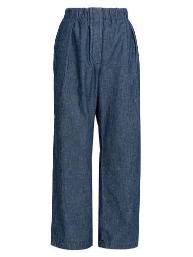 Jil Sander Women's Cotton Chambray Relaxed-Fit Trousers | Thumbnail 1 Jil Sander Women's Cotton Chambray Relaxed-Fit Trousers | Thumbnail 1