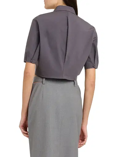 Jil Sander Women's Cotton Poplin Crop Shirt | Thumbnail 5 Jil Sander Women's Cotton Poplin Crop Shirt | Thumbnail 5