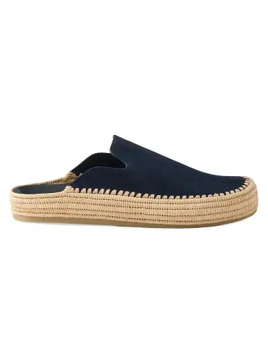 Prada Men's Suede Mules - Blue - Size 11 | Thumbnail 1 Prada Men's Suede Mules - Blue - Size 11 | Thumbnail 1