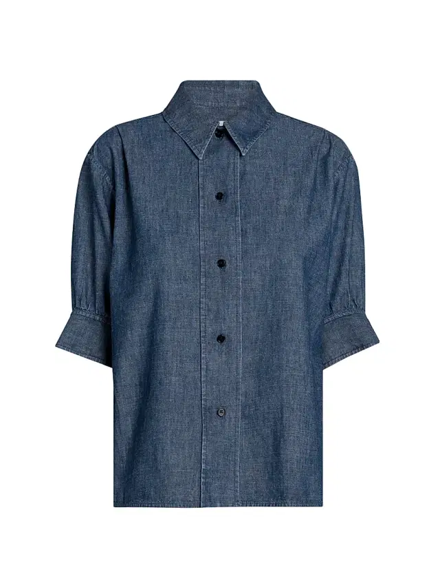 Women's Cotton Chambray Shirt - Indigo Women's Cotton Chambray Shirt - Indigo