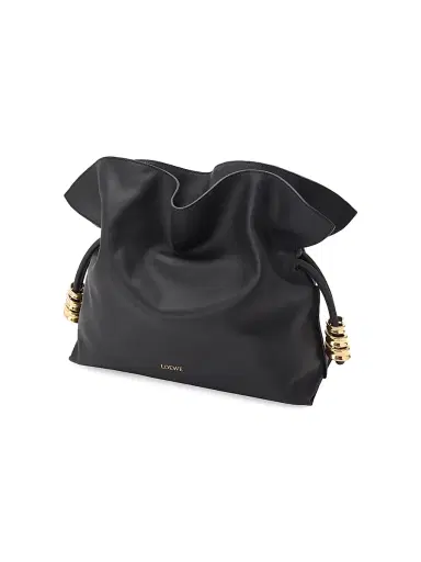 Loewe Women's Coil Flamenco Medium Leather Clutch - Black | Thumbnail 3 Loewe Women's Coil Flamenco Medium Leather Clutch - Black | Thumbnail 3