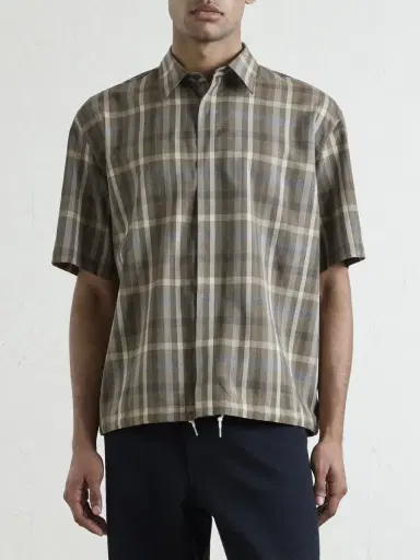 Auralee Checked Wool Shirt - Men | Thumbnail 3 Auralee Checked Wool Shirt - Men | Thumbnail 3