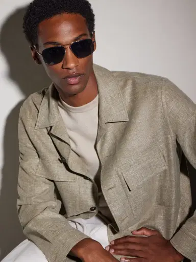 Oliver Peoples Clifton 58 Aviator-Style Silver-Tone Sunglasses - Men | Thumbnail 2 Oliver Peoples Clifton 58 Aviator-Style Silver-Tone Sunglasses - Men | Thumbnail 2