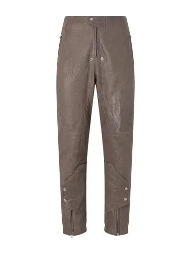 Rick Owens Motopants Straight-Leg Panelled Leather Trousers - Men | Thumbnail 1 Rick Owens Motopants Straight-Leg Panelled Leather Trousers - Men | Thumbnail 1