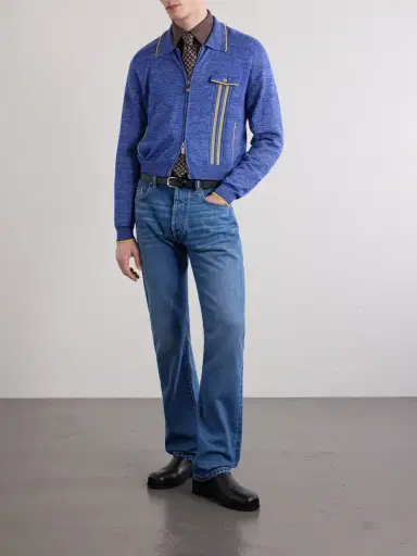 Versace Straight-Leg Logo-Appliquéd Jeans - Men | Thumbnail 2 Versace Straight-Leg Logo-Appliquéd Jeans - Men | Thumbnail 2