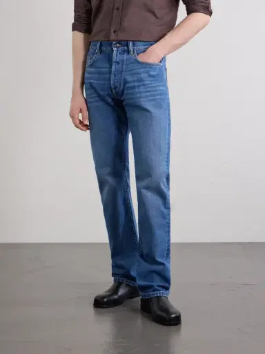 Versace Straight-Leg Logo-Appliquéd Jeans - Men | Thumbnail 3 Versace Straight-Leg Logo-Appliquéd Jeans - Men | Thumbnail 3