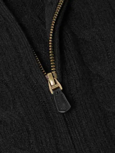 Polo Ralph Lauren Logo-Embroidered Cable-Knit Wool and Cashmere-Blend Half-Zip Sweater - Men | Thumbnail 4 Polo Ralph Lauren Logo-Embroidered Cable-Knit Wool and Cashmere-Blend Half-Zip Sweater - Men | Thumbnail 4