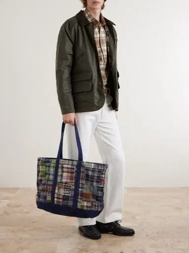 Polo Ralph Lauren Large Patchwork Checked Cotton-Madras Tote Bag - Men | Thumbnail 2 Polo Ralph Lauren Large Patchwork Checked Cotton-Madras Tote Bag - Men | Thumbnail 2