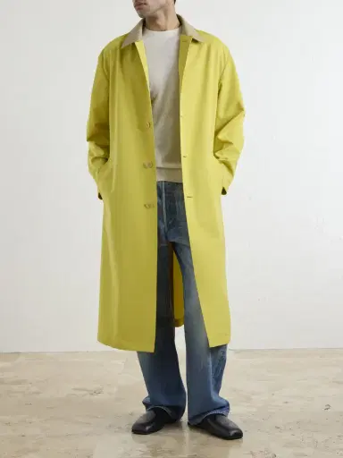 Auralee Belted Leather-Trimmed Wool-Canvas Trench Coat - Men | Thumbnail 2 Auralee Belted Leather-Trimmed Wool-Canvas Trench Coat - Men | Thumbnail 2