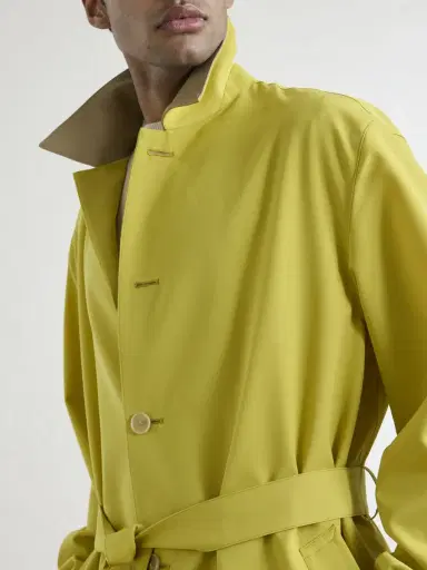 Auralee Belted Leather-Trimmed Wool-Canvas Trench Coat - Men | Thumbnail 6 Auralee Belted Leather-Trimmed Wool-Canvas Trench Coat - Men | Thumbnail 6