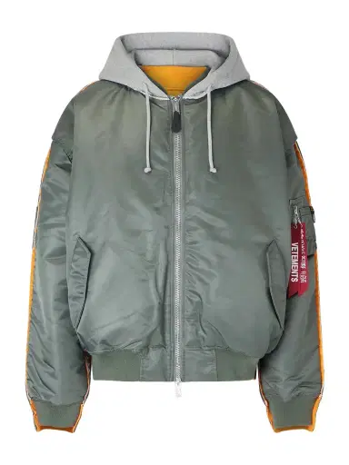 Vetements Padded Shell and Cotton-Blend Jersey Hooded Jacket - Men | Thumbnail 1 Vetements Padded Shell and Cotton-Blend Jersey Hooded Jacket - Men | Thumbnail 1