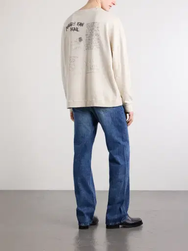 Our Legacy Slack Printed Cotton-Blend Jersey Sweatshirt - Men | Thumbnail 4 Our Legacy Slack Printed Cotton-Blend Jersey Sweatshirt - Men | Thumbnail 4
