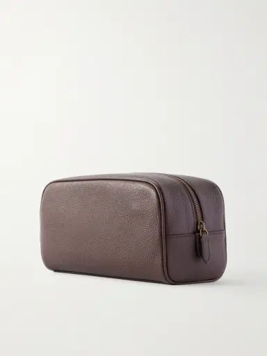 Polo Ralph Lauren Logo-Print Full-Grain Leather Washbag - Men | Thumbnail 2 Polo Ralph Lauren Logo-Print Full-Grain Leather Washbag - Men | Thumbnail 2