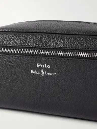 Polo Ralph Lauren Logo-Print Full-Grain Leather Washbag - Men | Thumbnail 2 Polo Ralph Lauren Logo-Print Full-Grain Leather Washbag - Men | Thumbnail 2