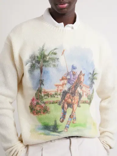 Polo Ralph Lauren Logo-Appliquéd Printed Cashmere Sweater - Men | Thumbnail 5 Polo Ralph Lauren Logo-Appliquéd Printed Cashmere Sweater - Men | Thumbnail 5