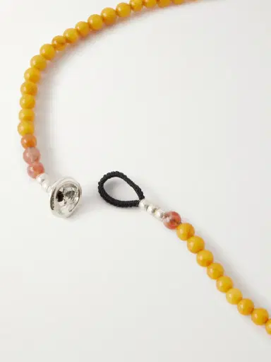 Mikia Sterling Silver Multi-Stone Beaded Bracelet - Men | Thumbnail 3 Mikia Sterling Silver Multi-Stone Beaded Bracelet - Men | Thumbnail 3