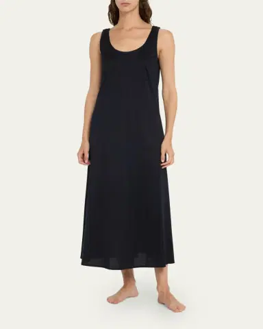 Hanro Cotton Deluxe Long Tank Gown | Thumbnail 2 Hanro Cotton Deluxe Long Tank Gown | Thumbnail 2