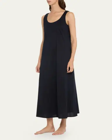 Hanro Cotton Deluxe Long Tank Gown | Thumbnail 4 Hanro Cotton Deluxe Long Tank Gown | Thumbnail 4