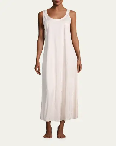 Hanro Cotton Deluxe Long Tank Gown | Thumbnail 6 Hanro Cotton Deluxe Long Tank Gown | Thumbnail 6