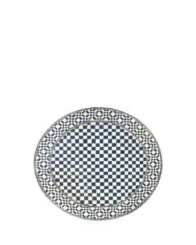 MacKenzie-Childs Royal Check Rug, 6' Round | Thumbnail 1 MacKenzie-Childs Royal Check Rug, 6' Round | Thumbnail 1