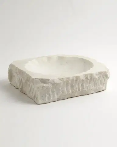 Global Views Chiseled Block Bowl | Thumbnail 2 Global Views Chiseled Block Bowl | Thumbnail 2