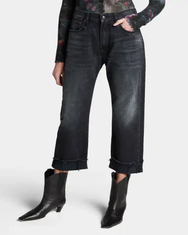 R13 Wide-Leg Cropped Boyfriend Jeans | Thumbnail 3 R13 Wide-Leg Cropped Boyfriend Jeans | Thumbnail 3