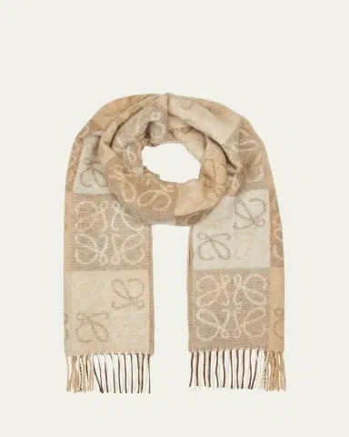 Loewe Anagram Logo Cashmere-Blend Scarf | Thumbnail 3 Loewe Anagram Logo Cashmere-Blend Scarf | Thumbnail 3