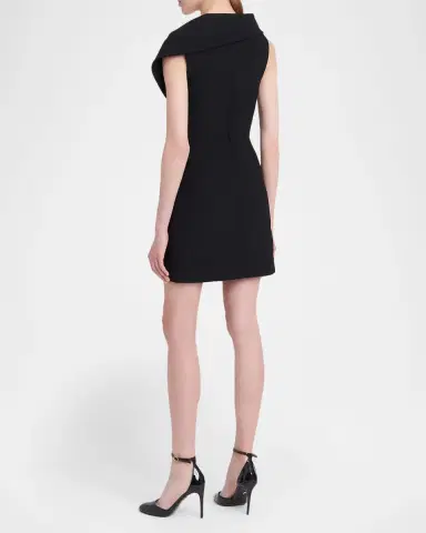 FERRAGAMO Cowl-Neck Stretch Twill Mini Dress | Thumbnail 7 FERRAGAMO Cowl-Neck Stretch Twill Mini Dress | Thumbnail 7