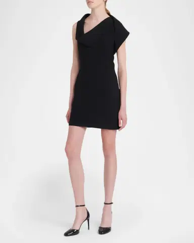 FERRAGAMO Cowl-Neck Stretch Twill Mini Dress | Thumbnail 8 FERRAGAMO Cowl-Neck Stretch Twill Mini Dress | Thumbnail 8