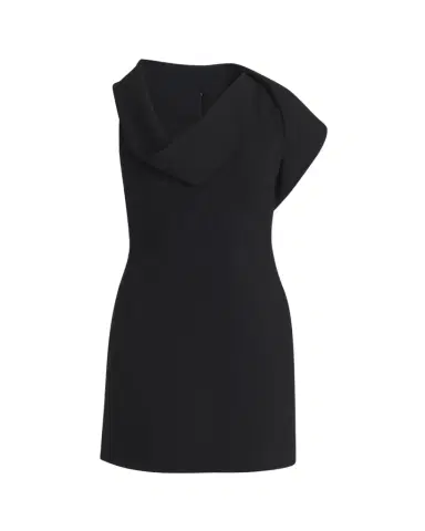 FERRAGAMO Cowl-Neck Stretch Twill Mini Dress | Thumbnail 1 FERRAGAMO Cowl-Neck Stretch Twill Mini Dress | Thumbnail 1
